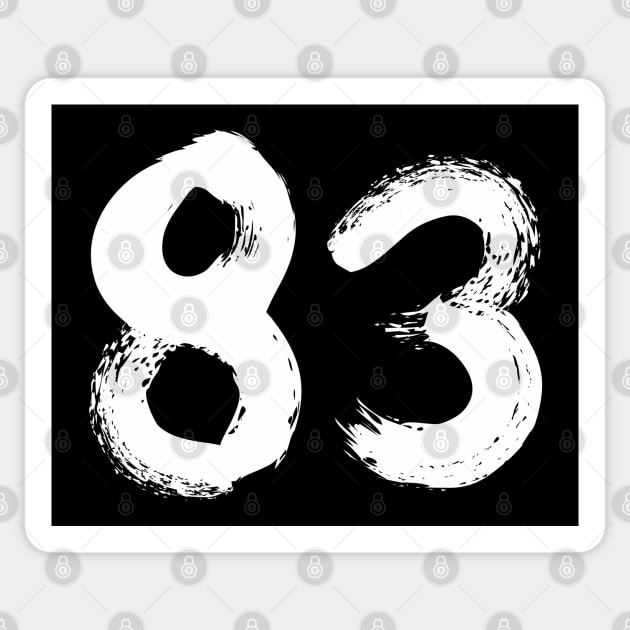 Number 83 Sticker by Erena Samohai